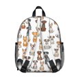 thumbnail image 3 of Mixed Breed Dogs White Pattern Backpack for School, Cute School Bag with Adjustable Shoulder Straps and Padded Back, 13.8"x11.4"x6", 3 of 5