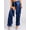 Blue, variant on Mens Western Cowboy Chaps Pant Vintage Gothic Fringe Pants Adjustable Buckles Motorcycle Biker Trousers Dark Brown L
