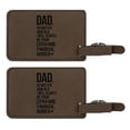 thumbnail image 1 of ThisWear Funny Dad Gifts Dad No Matter How Old Always Be Financial Burden 2-pack Laser Engraved Leatherette Luggage Tags Brown, 1 of 4