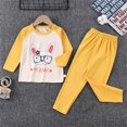 thumbnail image 2 of Youmylove Children's Long Autumn Clothes Set You This Boy And Girl Homewear Big Children's Velvet Base Pajamas Casual Children's Wear Child Sleepwear Homewear Pjs, 2 of 6