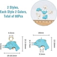 thumbnail image 2 of 1box Jewelry Making Finding Kits Including Dolphin Turquoise Pendants & Connector 15.5~16x19~20x6.5~7mm Hole: 2~3.5mm, 2 of 6