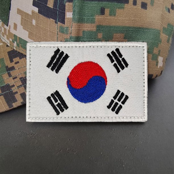 Parche táctico de Corea del Sur parche de insignia militar bordado para bolsas de camping