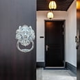thumbnail image 4 of Anneau de Porte, Poignée de Porte en Alliage Style Antique Chinois avec Finition Argentée, 4 of 5