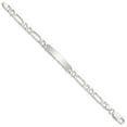 thumbnail image 4 of Auriga Fine Jewelry 925 Sterling Silver Engraveable Figaro Link Id Bracelet 7inch for Women, 4 of 6