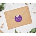 thumbnail image 2 of Darling Souvenir Round 45 Pcs Rose Floral Thank You Stickers Personalized Bride Groom Names And Date Envelope Seals-Violet, 2 of 4