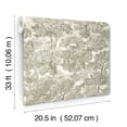 thumbnail image 6 of Chesapeake Spinney Green Toile Wallpaper, 6 of 7
