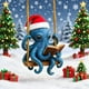 thumbnail image 5 of Uuiauoio Christmas Octopus 2D Flat Pendant for Backpack and Keychain, Festive Holiday Gift with Design, Durable Ornament for Bag Charm and Seasonal Accessory, 5 of 6