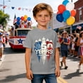 thumbnail image 4 of Boys T-Shirt Crew Neck Casual 250th Independence Day Printed For All Season Teen Toddler 2-13Y Fashion Daily School Wear, 4 of 4