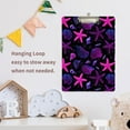 thumbnail image 2 of ALAZA Plastic Clipboard A4 Letter Size Decorative Clipboards for Students Women Men 9" x 12.5" Starfish Shells Purple, 2 of 6