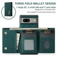 thumbnail image 6 of ELEHOLD 2-in-1 Detachable Wallet Case for Google Pixel 8 Premium Leather Case Soft TPU Bumper Magnetic Removable Card Holders Kickstand Function Shockproof Case,green, 6 of 8