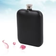 thumbnail image 4 of EeaseMX Botella de whisky cuadrada portátil de acero inoxidable con tapa plana para hombres y mujeres (negro), 4 of 7