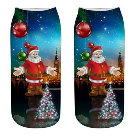 

Leylayray Compression Socks For Women Comfortable Christmas Cotton Sock Slippers Short Print Ankle Socks (Buy 2 Get 1 Free)