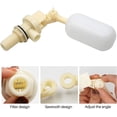 thumbnail image 1 of Válvula de bola flotante de 2 uds. De 1/2 pulgadas para válvula de bola de llenado de cierre automático de agua para válvulas de flotador de depósito de agua de ganado con adaptador de línea de agua, 1 of 2