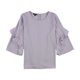 thumbnail image 2 of Alfani Blusa con volantes y cremallera trasera para mujer, Púrpura, X-Large Alfani con volantes, 2 of 2