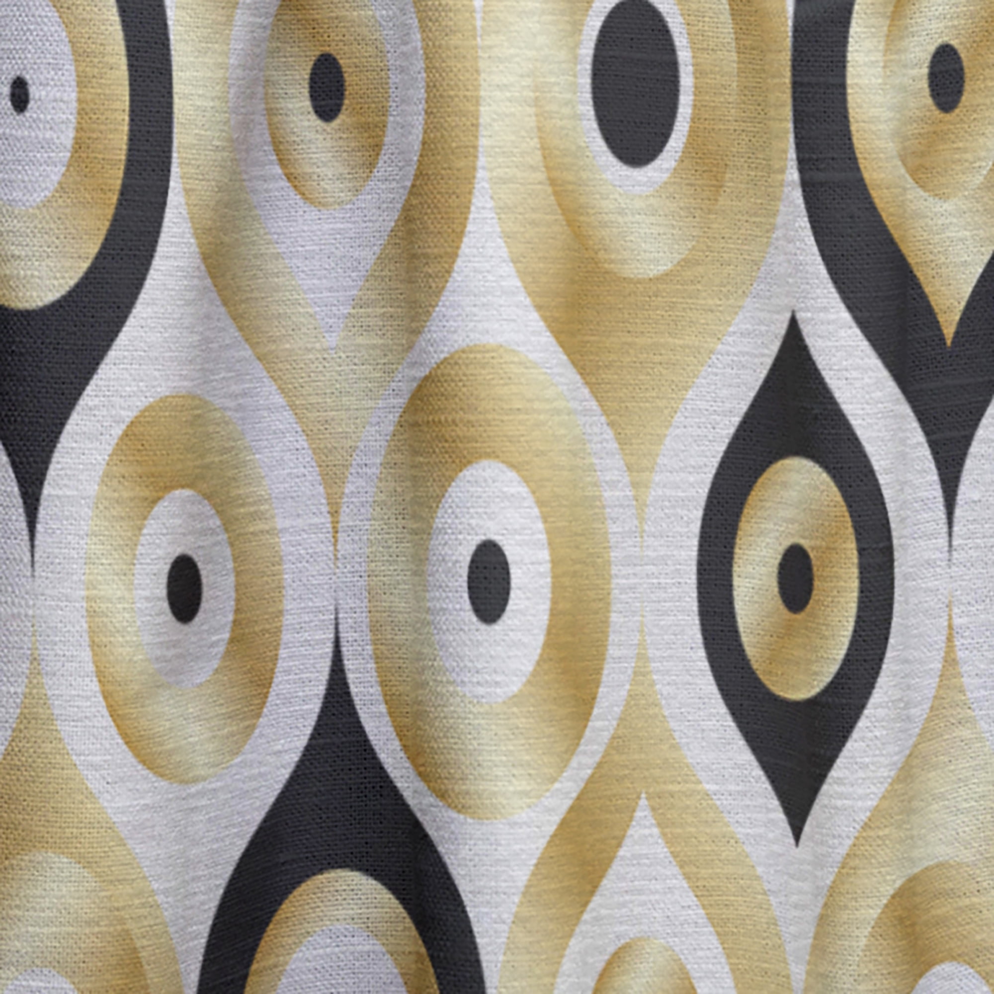 Designart 'Geometrics Golden Art Deco Metallic Luxury' Mid-Century Modern Curtain Panel