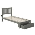 thumbnail image 3 of Tahoe Contemporary Wood Storage Slat Bed, Twin, Grey, 3 of 4