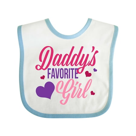 

Inktastic Daddys Favorite Girl with Hearts Gift Baby Girl Bib