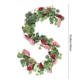 thumbnail image 3 of DAMAI 5.9Ft Artificial Eucalyptus Flower Garland with Fake Rose Dahlias Flower Vine Seeded Eucalyptus Leaves Greenery Garland for Wedding Table Backdrop Party Centerpiece Room Decor, 3 of 7
