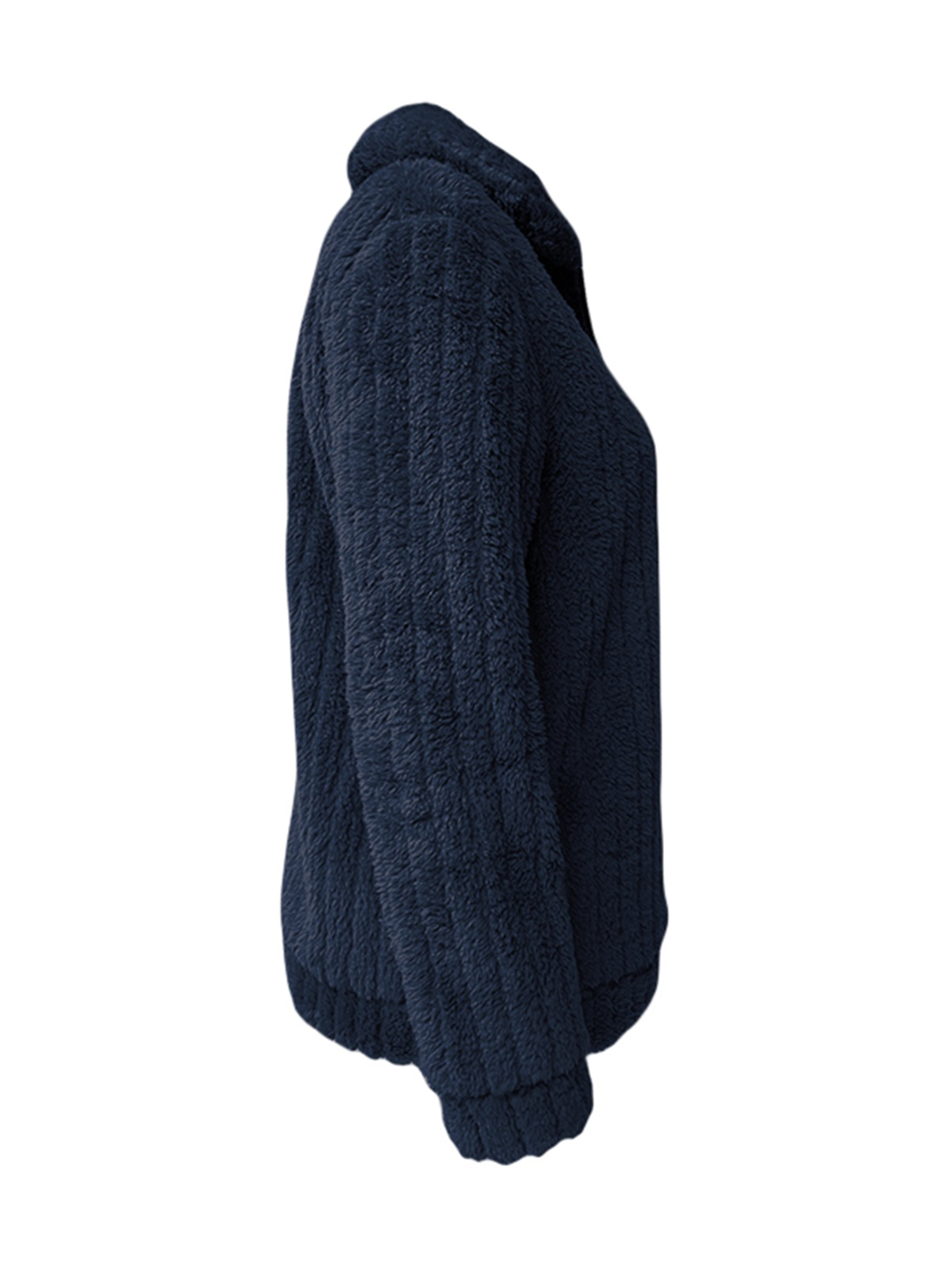 Listenwind Women Fleece Sherpa Jackets Long Sleeve Plush Zip Up Solid ...