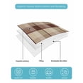 thumbnail image 5 of Quilts Twin Size Bedding Set, Brown Plaid Lightweight Quilted Comforter, Modern Abstract Ombre Gingham Checkered Soft Reversible Bedspread Coverlet with Pillow Covers for All Season, 68" x 86", 5 of 7