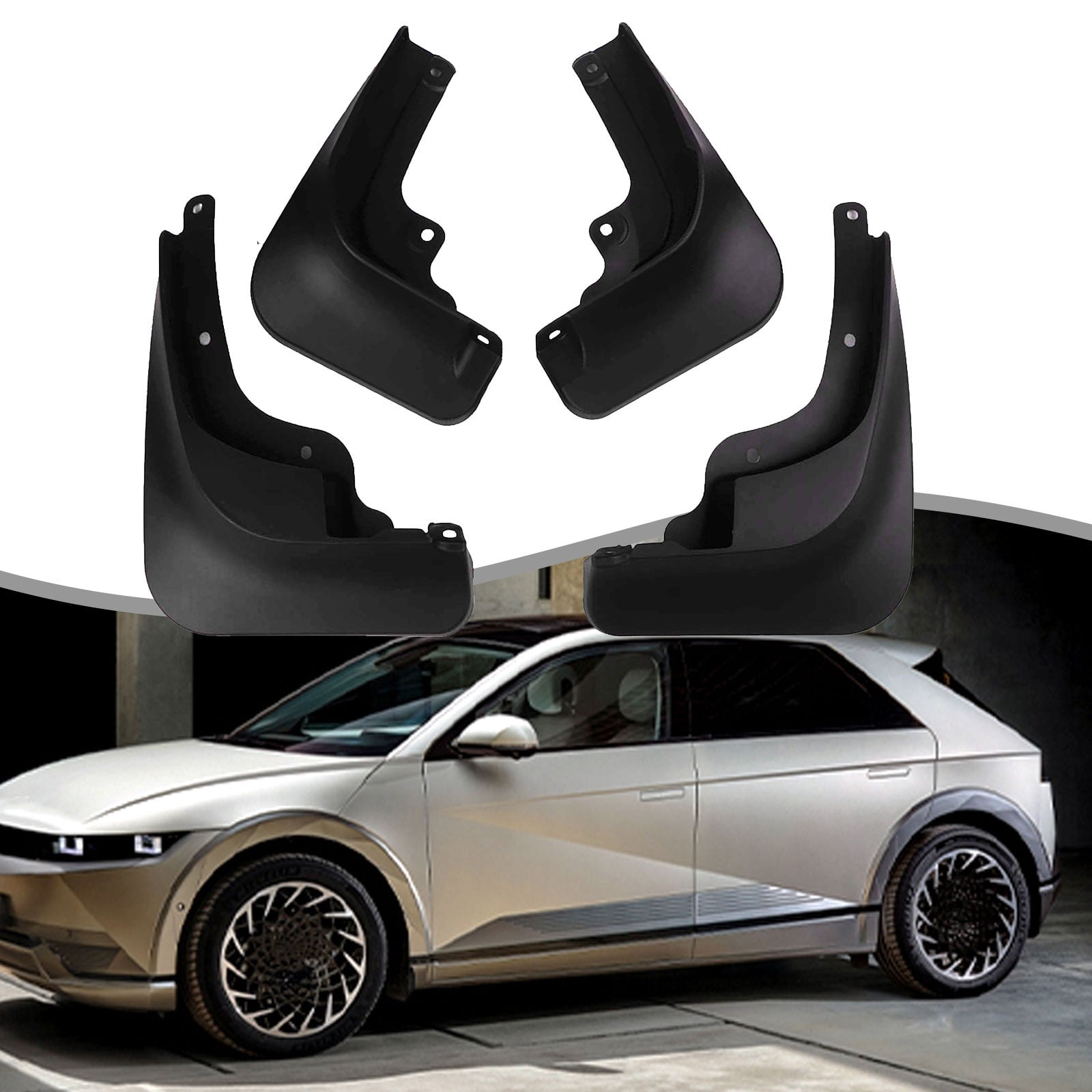 01 4pcs For Hyundai Ioniq 5 2024+ Car Mudflaps Mudguards Splash Guards Wheels Fender Flaps Mudguards Tire Fenders Mud Flaps