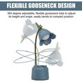 thumbnail image 5 of Cute LED Desk Lamp Kawaii Desk Accessories, Flower Bird Table lamp USB Rechargeable, 3 Color Modes, Stepless Dimming, Touch-Sensitive (Green), 5 of 5
