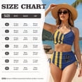thumbnail image 5 of XYZCANDO Couple Matching Beach Set Summer Swimwear Men's Swim Trunks & Women's Drawstring Side Bikini Flag of Barbados Hawaiian Style Outfit for Beach Pool Honeymoon Vacation Outfit, 5 of 6