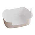 thumbnail image 3 of Almencla Cat Litter Boxes Open Top Pet Litter Tray with Spade Portable with High Sides white, 3 of 8