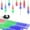 Colorful, variant on Christmas Lights Outdoor Tree Snowfall LED Dripping Icicle Shooting Star Lights 12 inch 8 Tubes, Meteor Shower Falling Rain Lights for Festival Decor