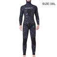 thumbnail image 2 of Trituras profesionales Traje de buceo a prueba de frío Pescado Caza Premium Térmica con capucha de manga larga de manga larga Pantalones largos Traje de surf Traje verde 3xl 3mm kenally OD017116-05, 2 of 6