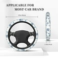 thumbnail image 5 of Kll Car Steering Wheel Cover, Universal 15 Inch, Soft Elastic And Comfortable,Car Accessories Decorations-Pale Blue Lotus Flowers, 5 of 7