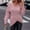Pink, variant on Danhjin Wrap Sweater Tops for Women Ribbed Knit V Neck Long Sleeve Fall Winter Pullover Stretchy Shirts Fashion Comfy Soft Cozy Loungewear Outdoor Knitwear Blouses