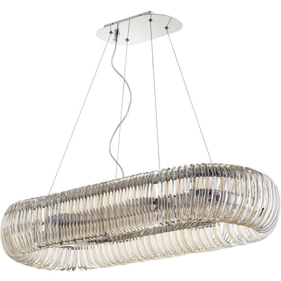 Cyan lighting - Beaming Around - Eight Light Pendant - 38.5 Inches Wide by 7.75