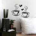 thumbnail image 4 of Removable Peel and Stick Wall decal, Black Wall decor with Coffee & Heart Motifs, Vinyl Construction, Wall Art for Kitchen, Coffee Bar Wall decor, Heart decorations for Home, Home, 4 of 8