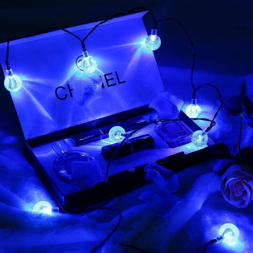 Solar String Lights, Waterproof 20ft 30 LED Solar Ball String Lights, Indoor Outdoor Fairy Globe String Lights,for Garden,Patio,Christmas,Wedding,Home, Party Decoration (Warm White)