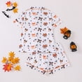 thumbnail image 4 of Womens Pajama Sets 2 Piece Lounge Set Short Sleeve Button Down Sleepwear Soft Pj Sets Loose Sleepwear, 4 of 4