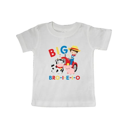 

Inktastic Farmer Tractor EIEIO Big Bro Gift Baby Boy T-Shirt