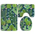 thumbnail image 1 of Juego de alfombras de baño ABPHQTO 3 piezas Cactus, 1 of 2