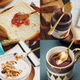thumbnail image 3 of Flatware Set 5-Pieces, Serving Utensils Cheese Spreader, Dessert Spoon, Butter Knife Stainless Steel Yogurt Spoon for Cheese, Jelly, Jam, Ice Cream Gi, 3 of 4