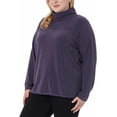 thumbnail image 4 of 32 Degrees Heat Womens Midweight Snap Arctic Fleece Pullover Size: XS, Color: Gray Navy, 4 of 5