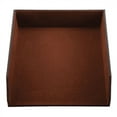 thumbnail image 2 of PU Leather Collection Letter Tray, Document Desk Organizer,Stackable Office File Document Tray Holder (Brown), 2 of 10
