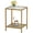 End Table-gold, variant on Glass Side Table Small Gold End Table for Narrow Space 2-Tier Square Nightstand with Storage,13.3" x 11.8" x 19.7",Modern Bed Side Table with Metal Frame for Bedroom Living Room, Easy Assembly
