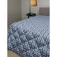 thumbnail image 2 of Indigo Down Alternative Comforter, 3D Print Like Geometrical Futuristic Inspired Shadow Boxes Cubes Image Print, Microfiber Quilt for All Season, 5 Sizes, Dark Blue and Blue, by Ambesonne, 2 of 3
