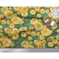 thumbnail image 3 of Soimoi Brown Cotton Duck Fabric Leaves & Aster Floral Print Fabric by the Yard 42 Inch Wide, 3 of 3