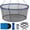 Rubber - 31 Inch Hoop, variant on General Foldable Fishing Net, Landing Fishing Pier Nets 31"/40" Hoop, Drop Net for Pulling Up Fish with Rope, Portable Bridge Fishing Net for Minnows, Crawfish, Shrimp