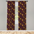 thumbnail image 3 of Ambesonne Autumn Curtains, Mushroom Seasonal Vegetable, Pair of 28"x63", Dark Maroon Marigold, 3 of 5