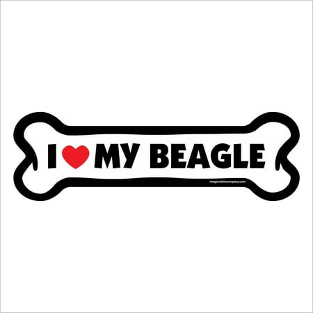 

I Love My Beagle Large Bone Magnet
