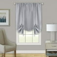 thumbnail image 2 of Darcy Gray Solid Contemporary Window Curtains: 58" x 63", Tie-Up Shade, 2 of 5