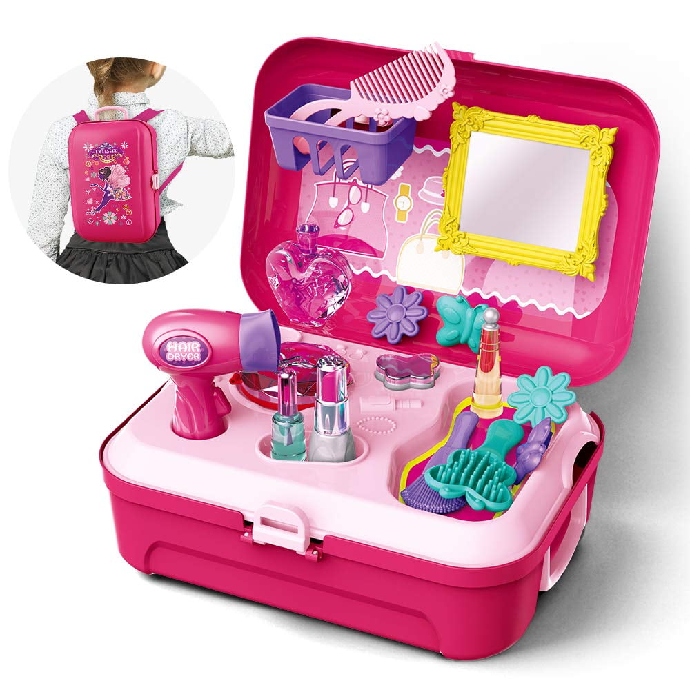 Girls Pretend Play Makeup Set for Children, Kids Make it Up for Little