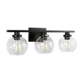 thumbnail image 2 of Briignite 3-Light Vanity Light Fixtures Over Mirror, Matte Black Farmhouse Bathroom Light Wall Sconce with Clear  Glass Shades, 2 of 2